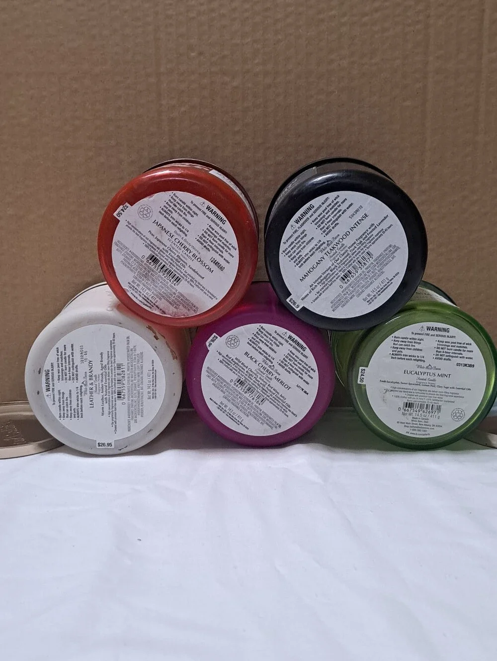 Bath & Body Works Empty 3 Wick Candle Jars set of 5 - Picture 3 of 8